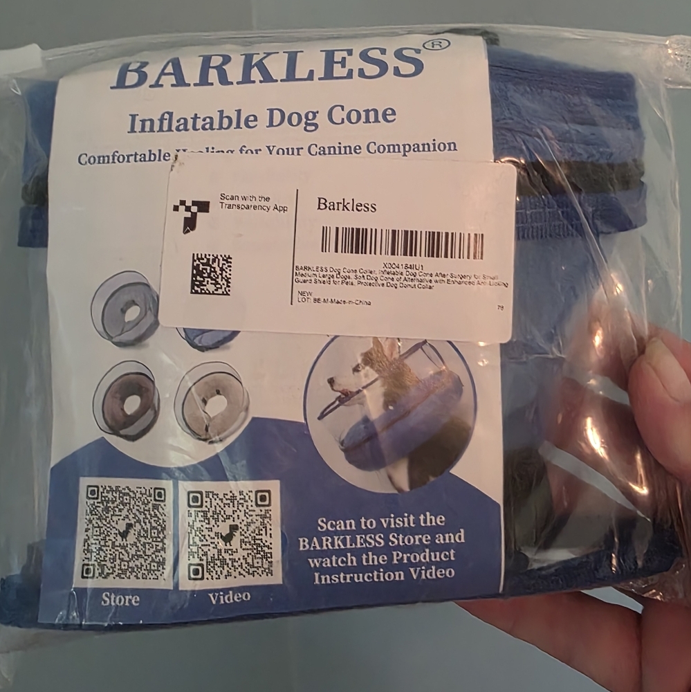 Barkless Inflatable Dog Cone